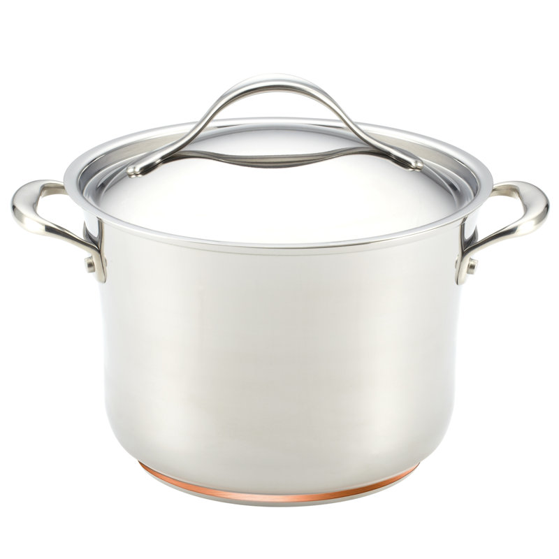 Anolon Nouvelle Copper Stainless Steel 6.5qt. Stock Pot with Lid